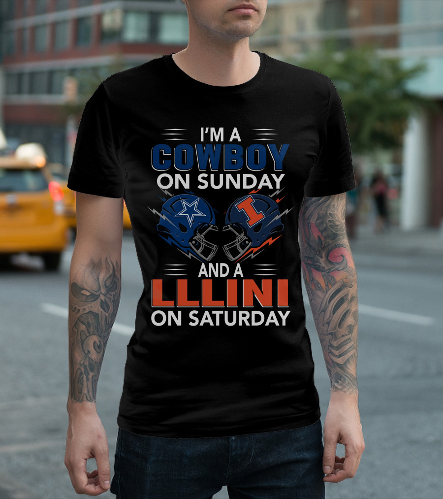 I'm A Cowboy On Sunday And A Illini On Saturday T-Shirt