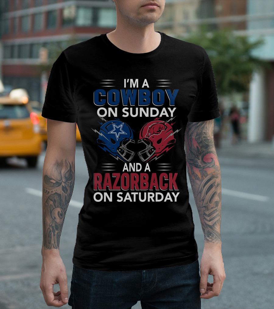 I'm A Cowboy On Sunday And A Razorback On Saturday T-Shirt