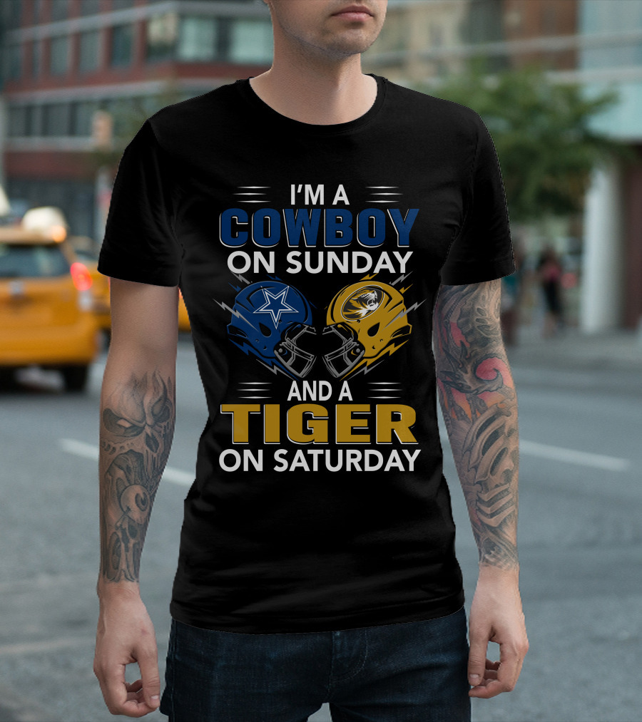 I'm A Cowboy On Sunday And A Tiger On Saturday T-Shirt