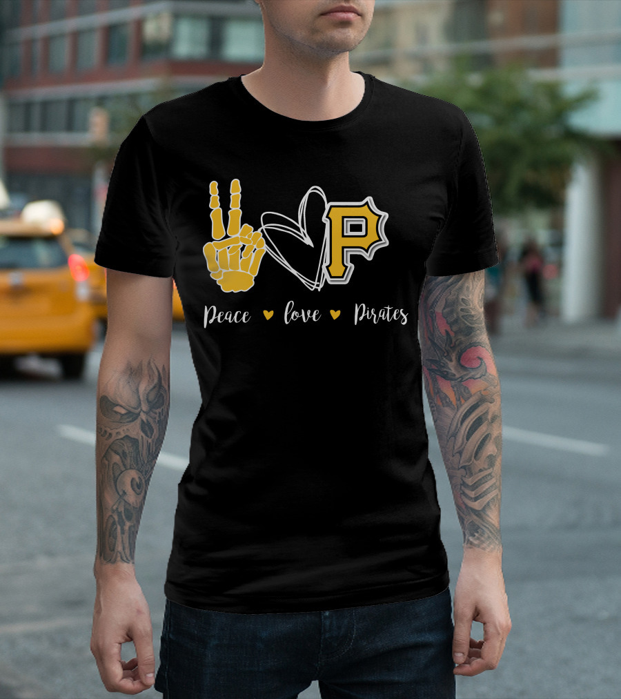 Peace Love Pittsburgh Pirates T-Shirt