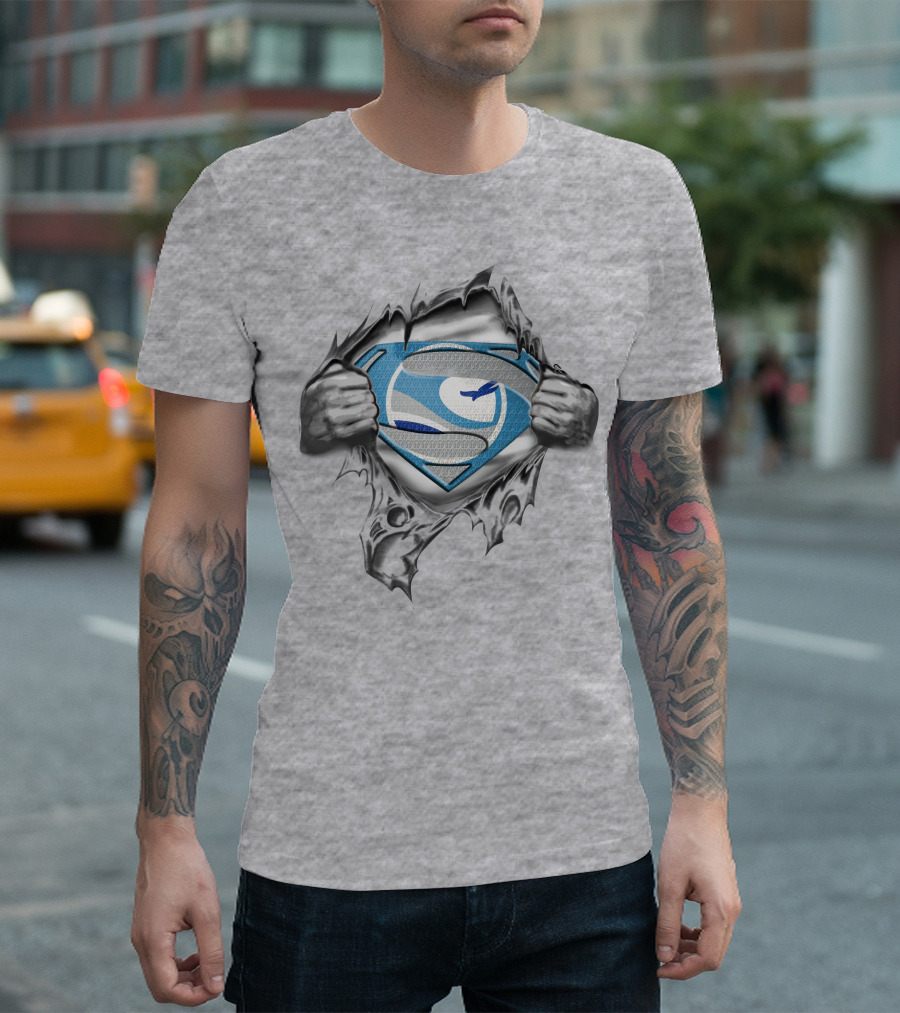 New Orleans Breakers Superman Logo Torn T-Shirt
