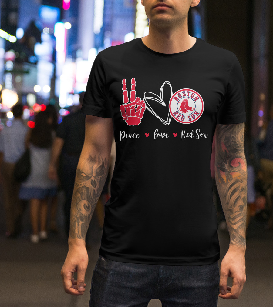 Peace Love Boston Red Sox T-Shirt