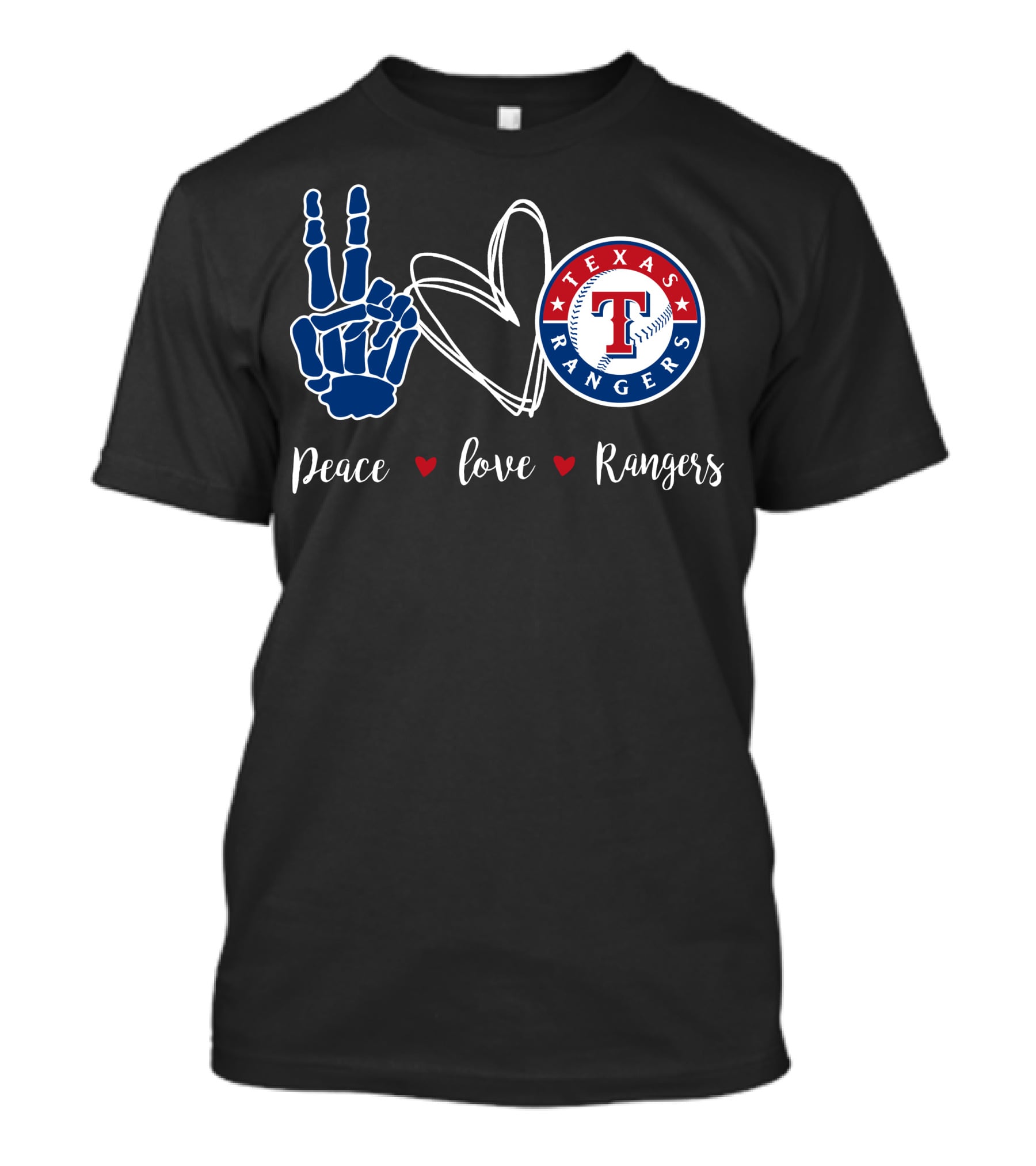 Peace Love Texas Rangers T-Shirt