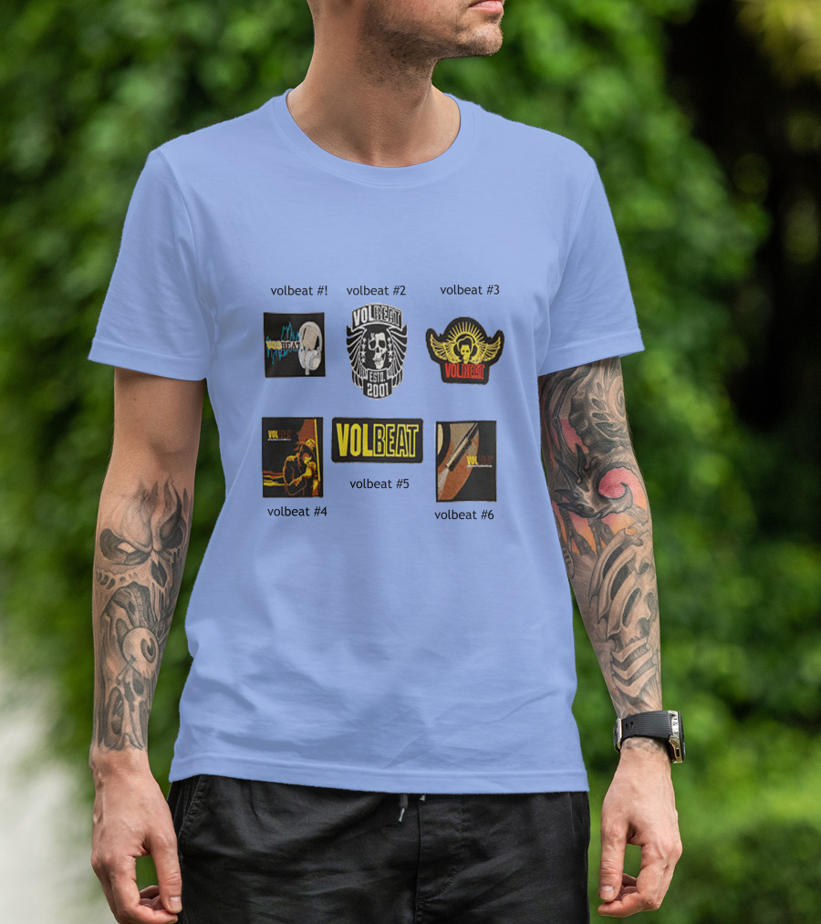 Volbeat Estd 2001 Collection Volbeat #1 #2 #3 #4 #5 #6 T-Shirt