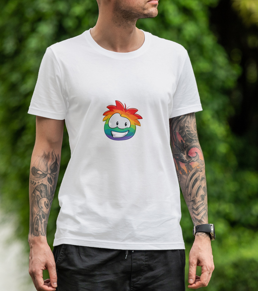 Thinknoodles Rainbow Puffle Club Penguin T-Shirt