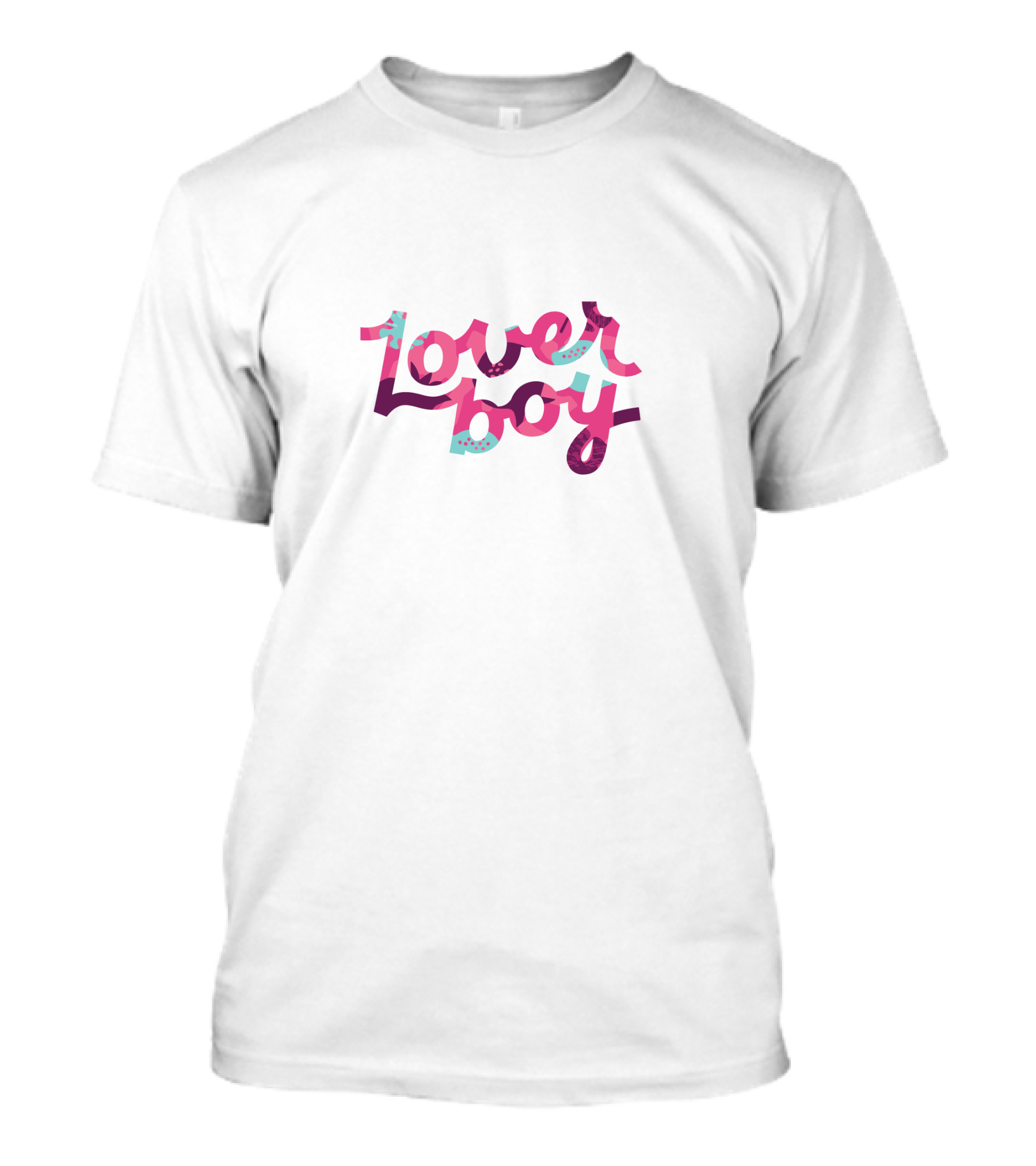 Loverboy Pastel Gradient Typography T-Shirt