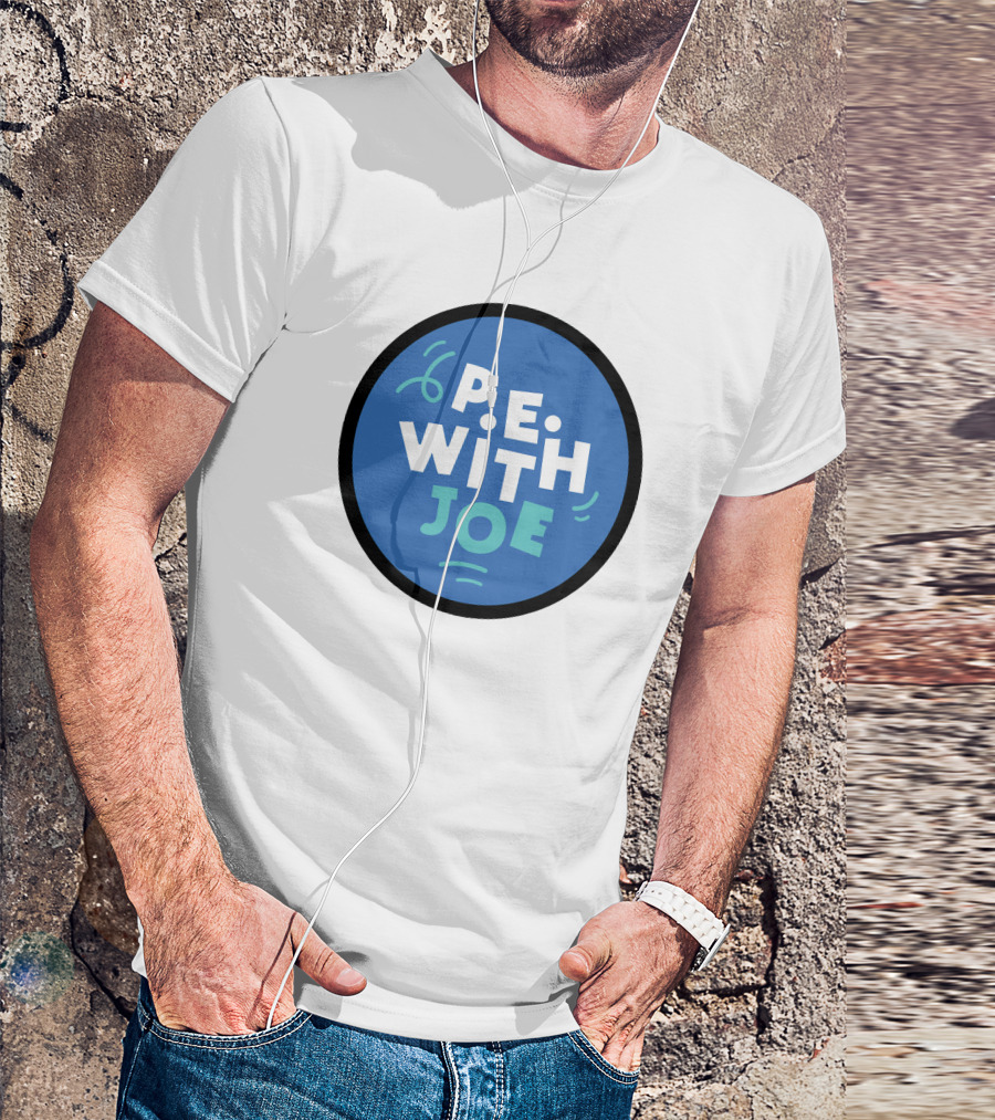 P.E. With Joe Fitness Icon Blue Circle T-Shirt
