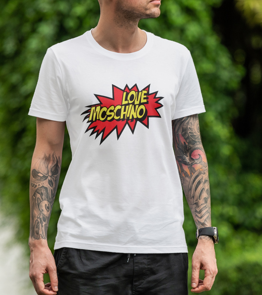 Love Moschino Comic Book Style Burst T-Shirt