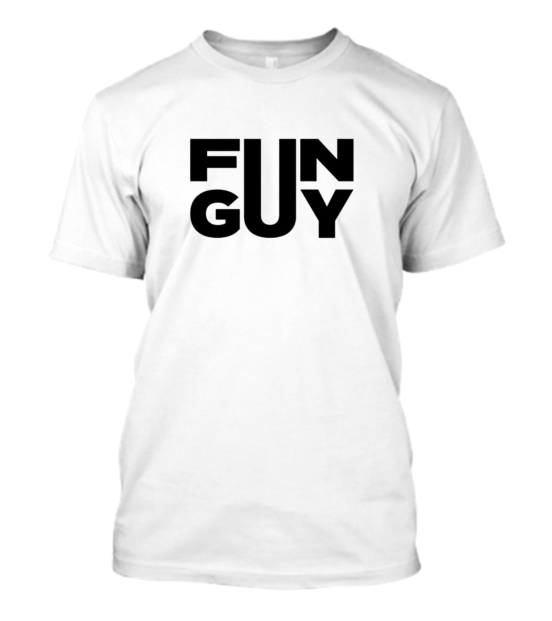 FUN GUY Text Bold Uppercase Letters T-Shirt