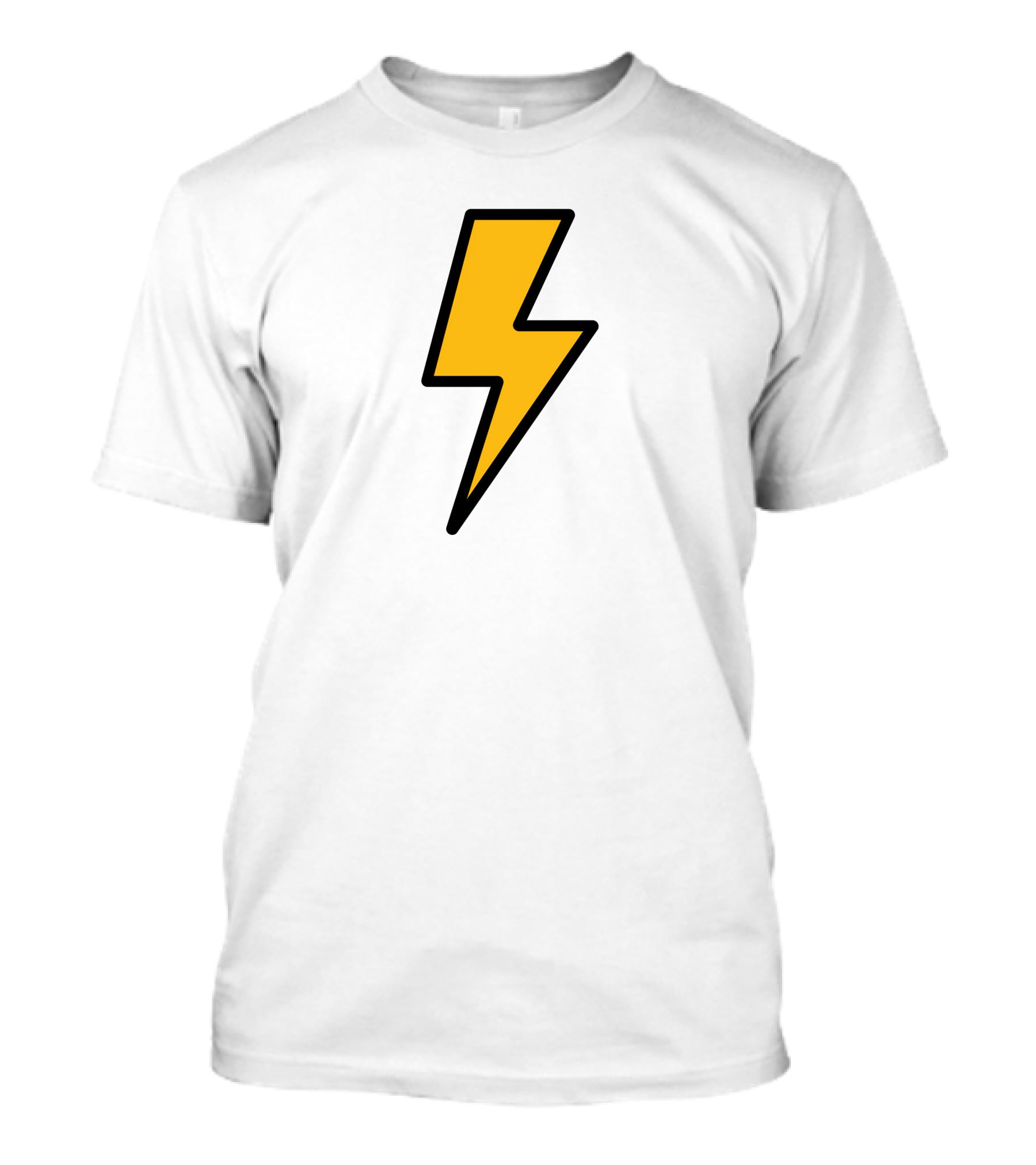 Thunder Bolt Lightning Symbol Vector Emblem T-Shirt