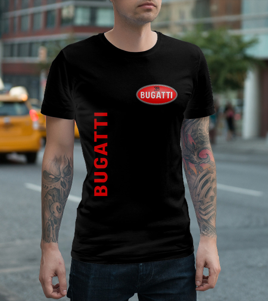 BUGATTI Red Oval Badge Logo T-Shirt