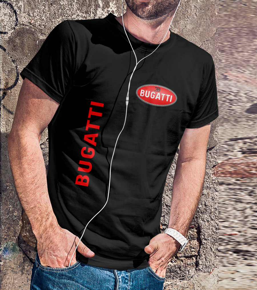 BUGATTI Red Oval Badge Logo T-Shirt