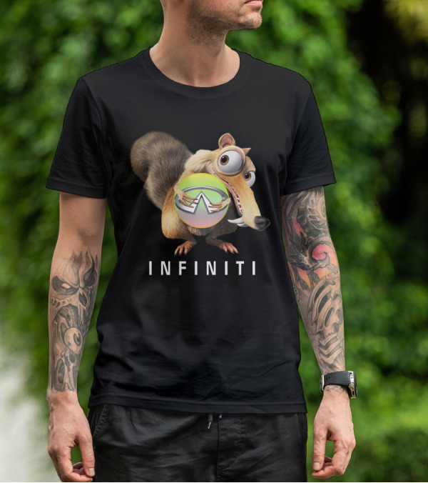 INFINITI Scrat Holding Green Sphere T-Shirt