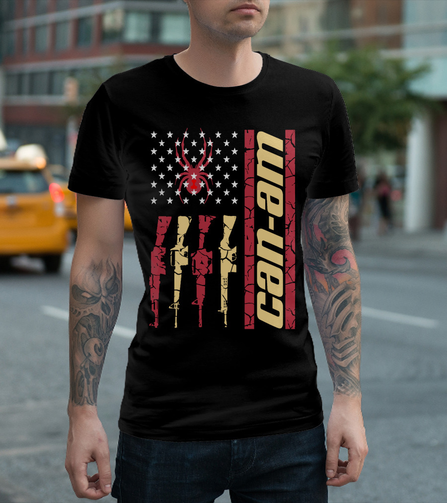CAN-AM Spider Rifle American Flag T-Shirt