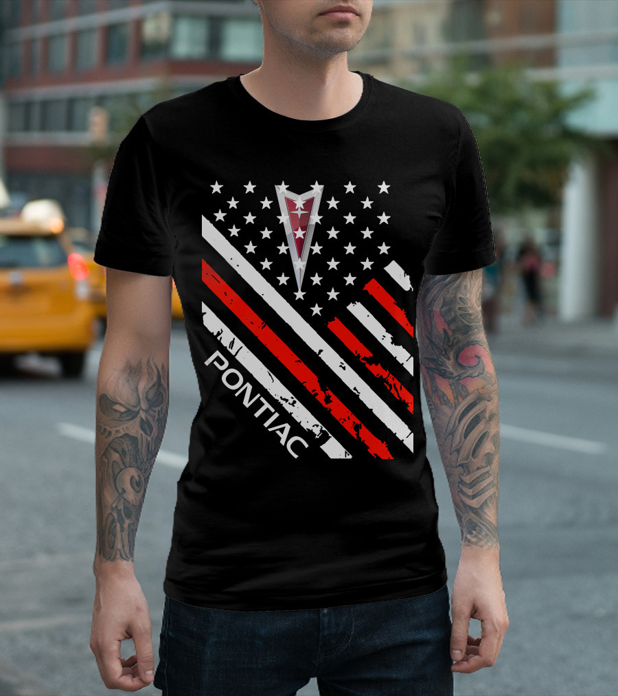 Pontiac Stars Stripes Emblem T-Shirt