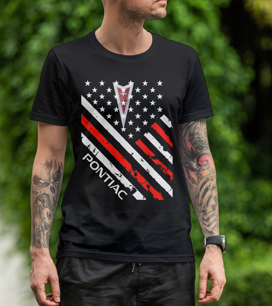 Pontiac Stars Stripes Emblem T-Shirt