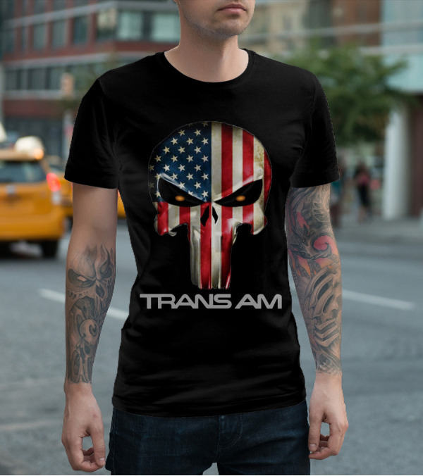 Trans Am American Flag Skull T-Shirt