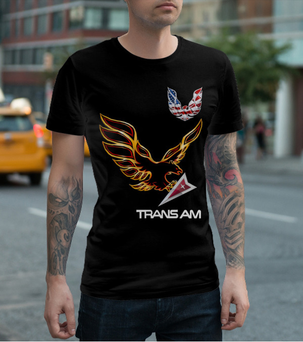 TRANSAM Firebird Eagle American Flag T-Shirt