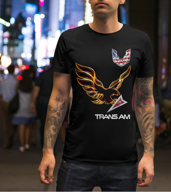 TRANSAM Firebird Eagle American Flag T-Shirt