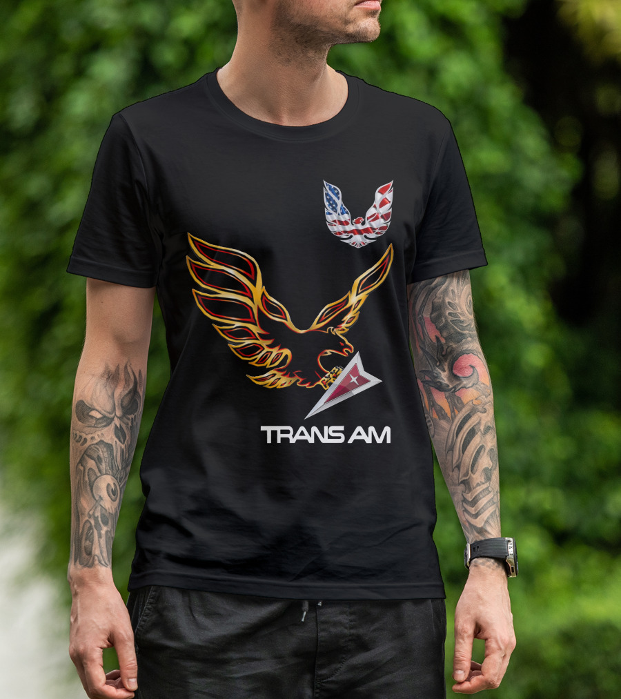TRANSAM Firebird Eagle American Flag T-Shirt