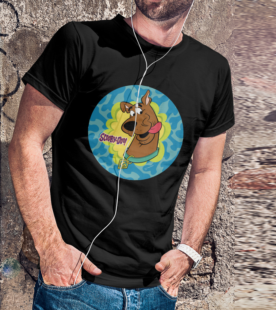 Scooby-Doo Winking Face In Blue And Green T-Shirt