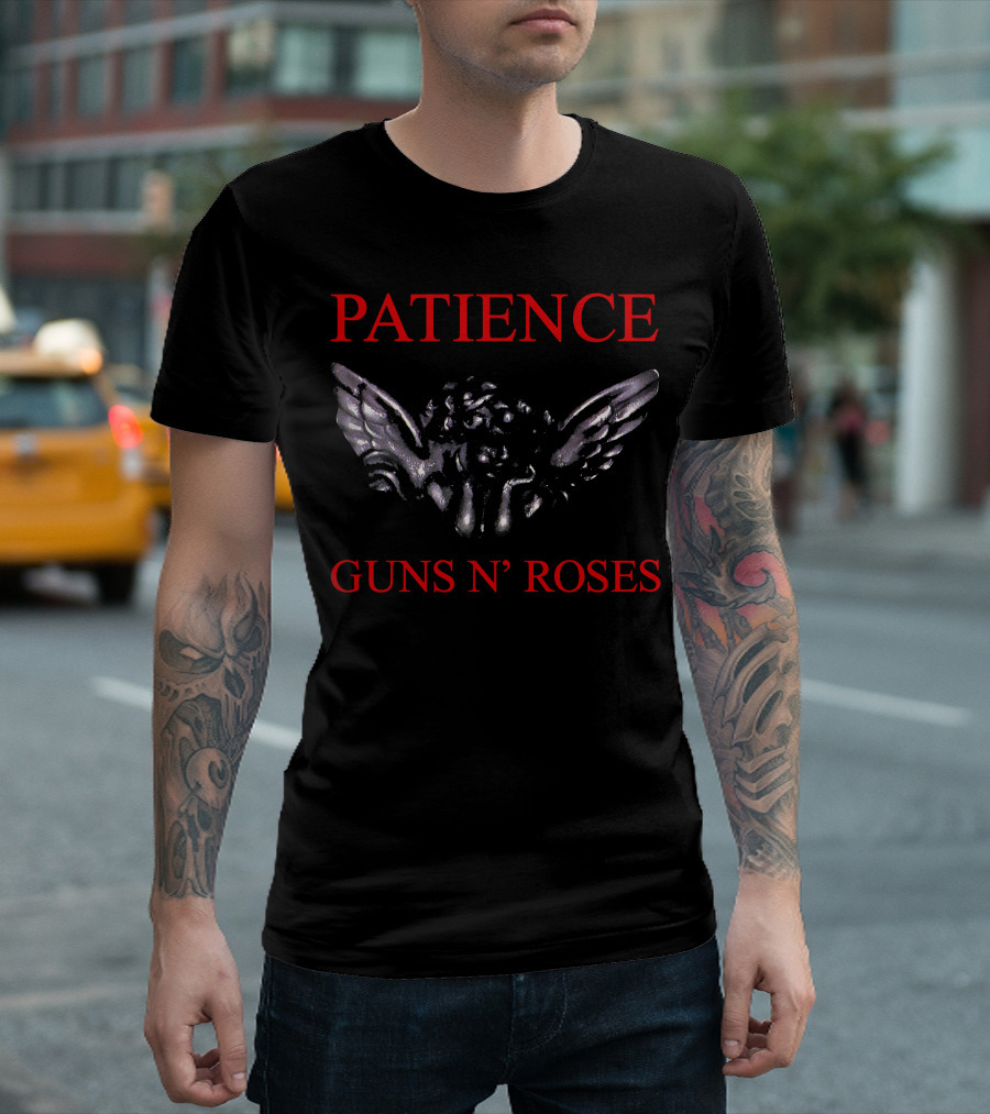 Patience Guns N' Roses Angel Wings T-Shirt