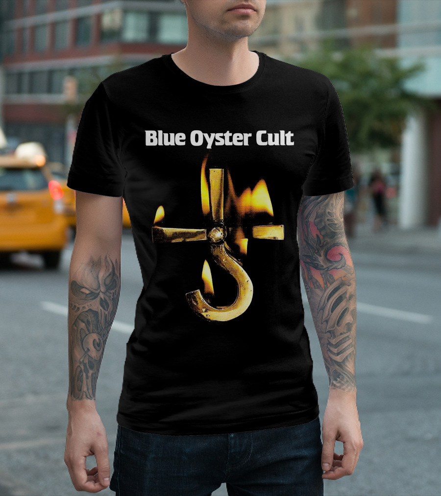 Blue Oyster Cult Career of Evil Flaming Hook T-Shirt