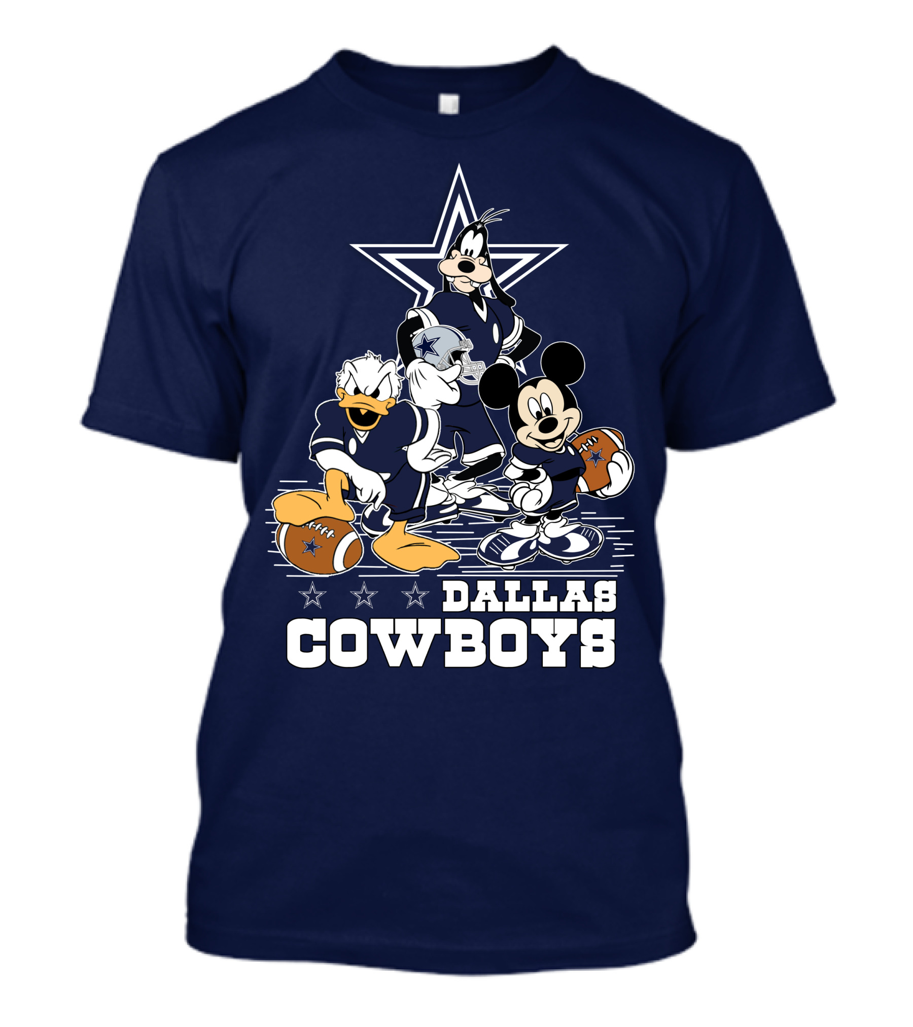 Dallas Cowboys Mickey Donald Goofy Football Team T-Shirt