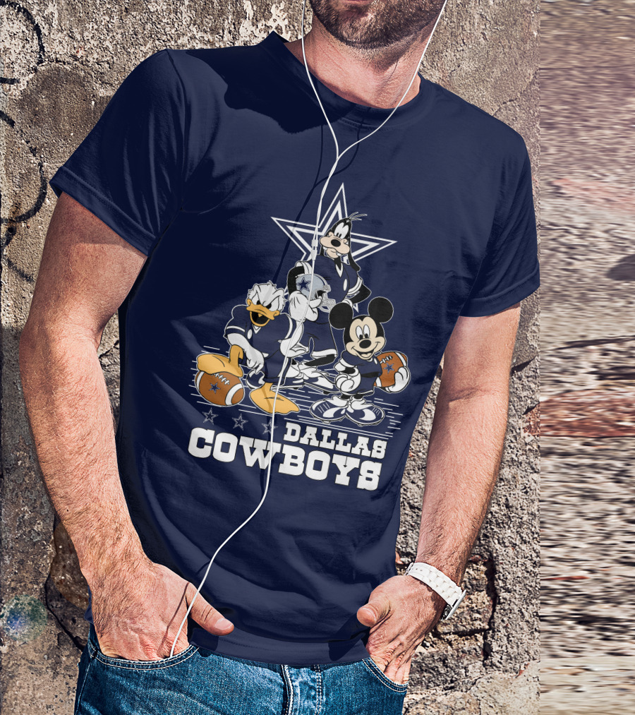 Dallas Cowboys Mickey Donald Goofy Football Team T-Shirt