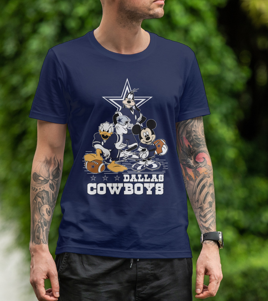 Dallas Cowboys Mickey Donald Goofy Football Team T-Shirt