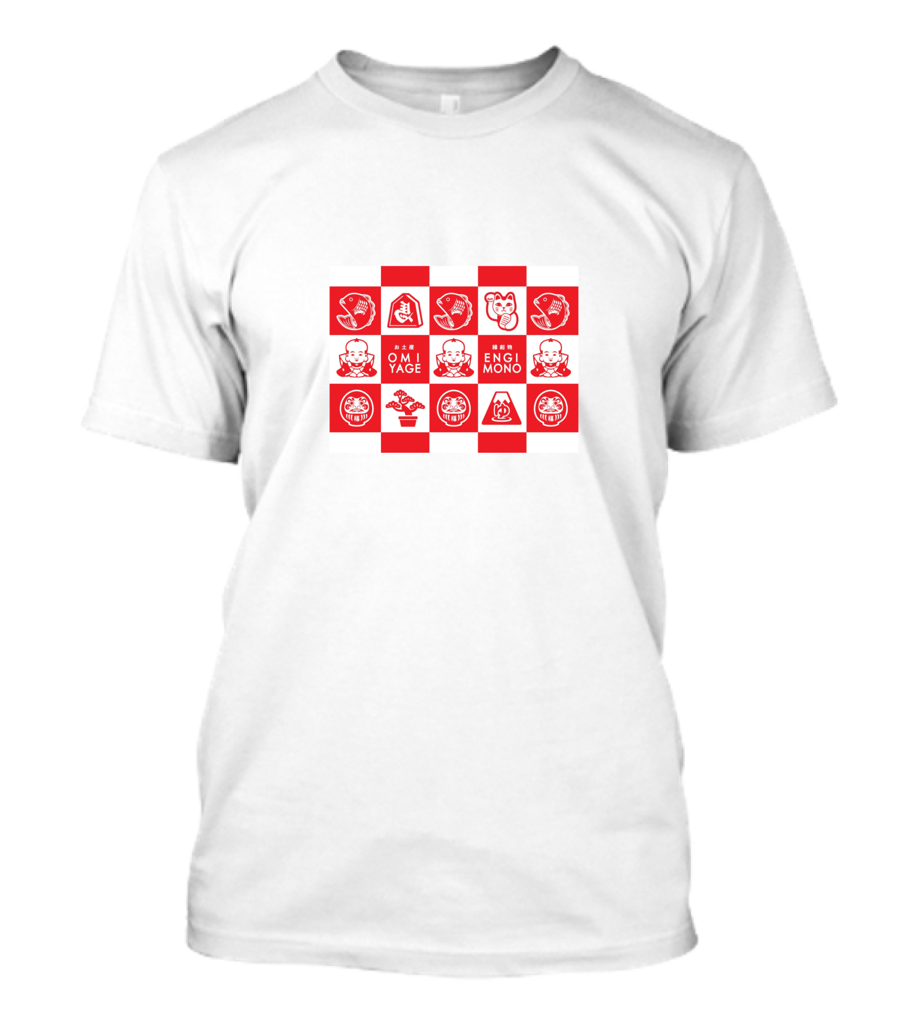 Uniqlo Omiyage Engimono Icons Red White Blocks T-Shirt