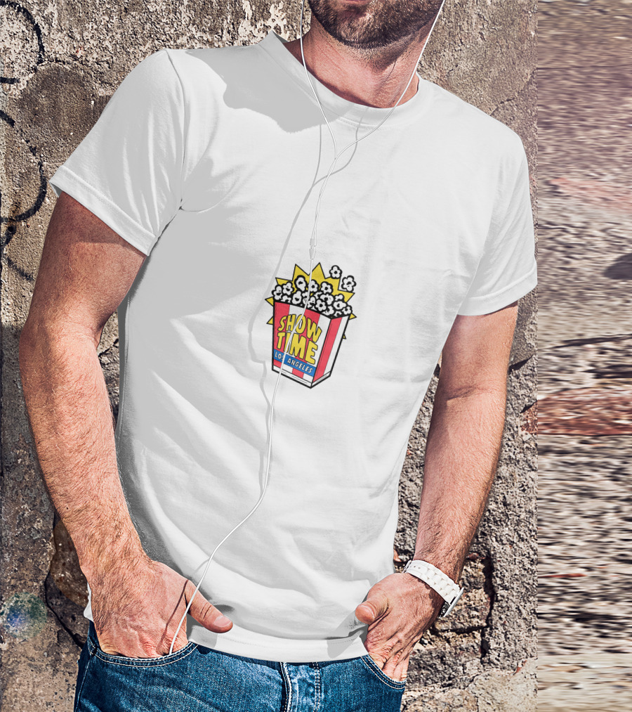 SHOW TIME LOS ANGELES Bawskee Popcorn T-Shirt