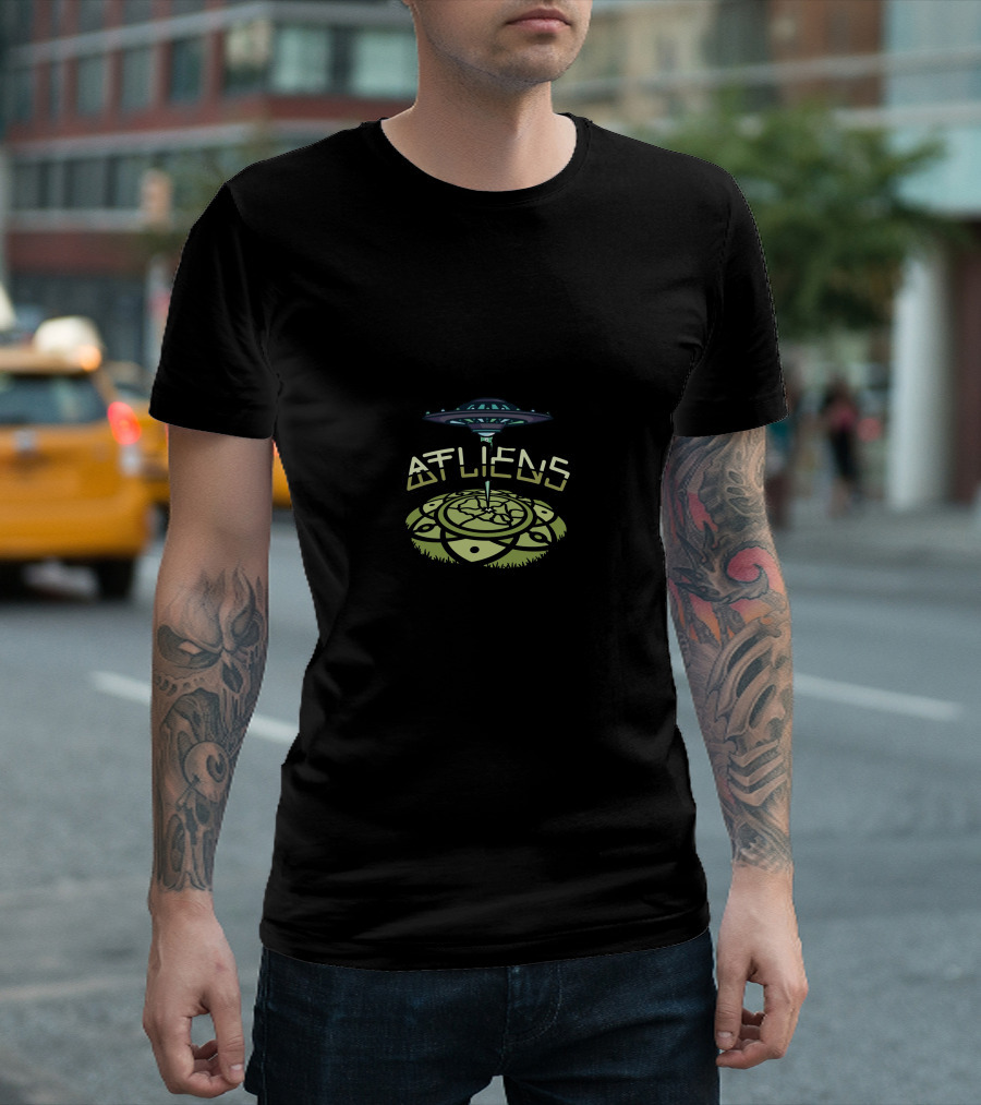 Atliens UFO Crop Circle Extraterrestrial T-Shirt