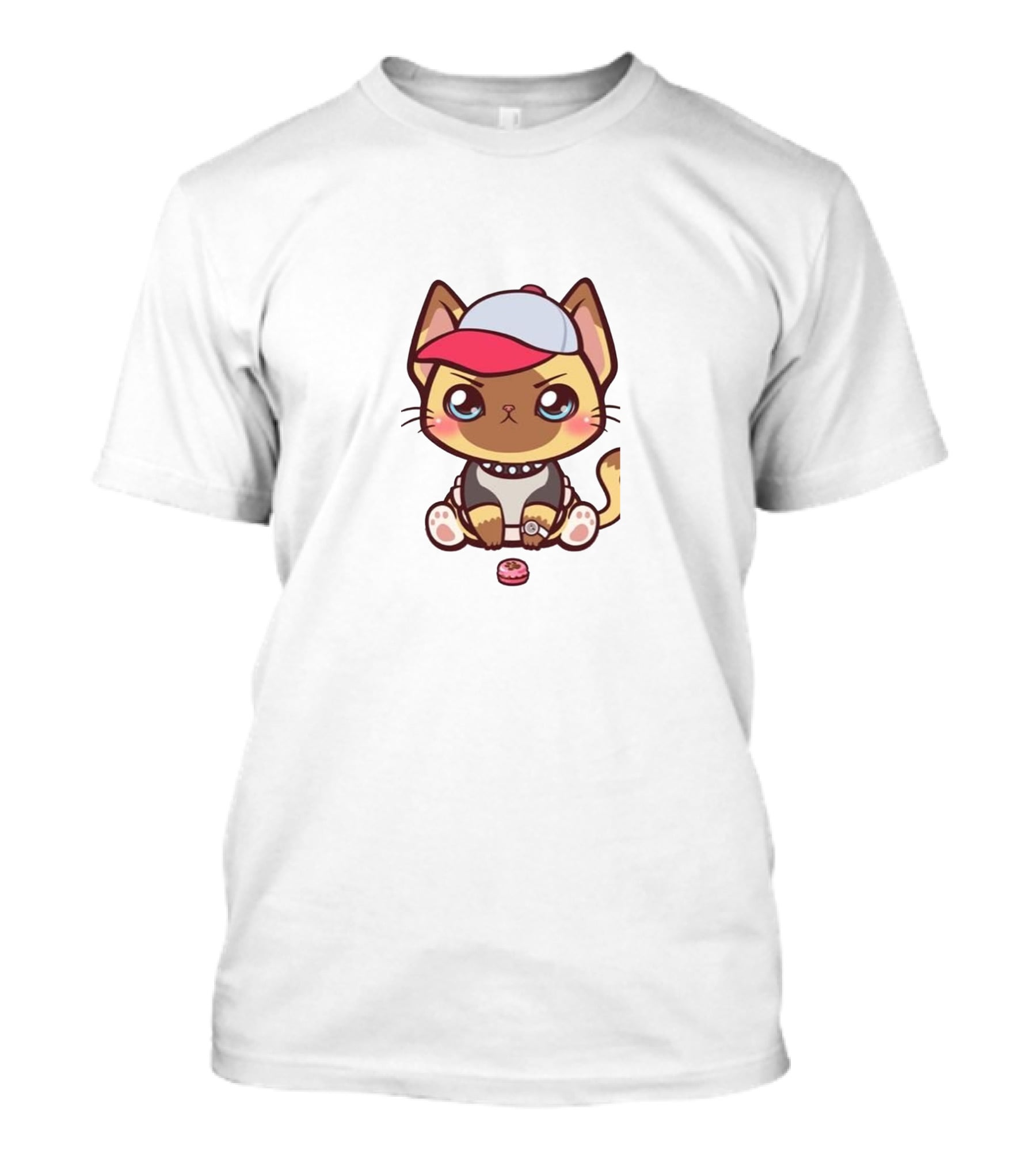 EddieVR Cat With Hat And Donut T-Shirt