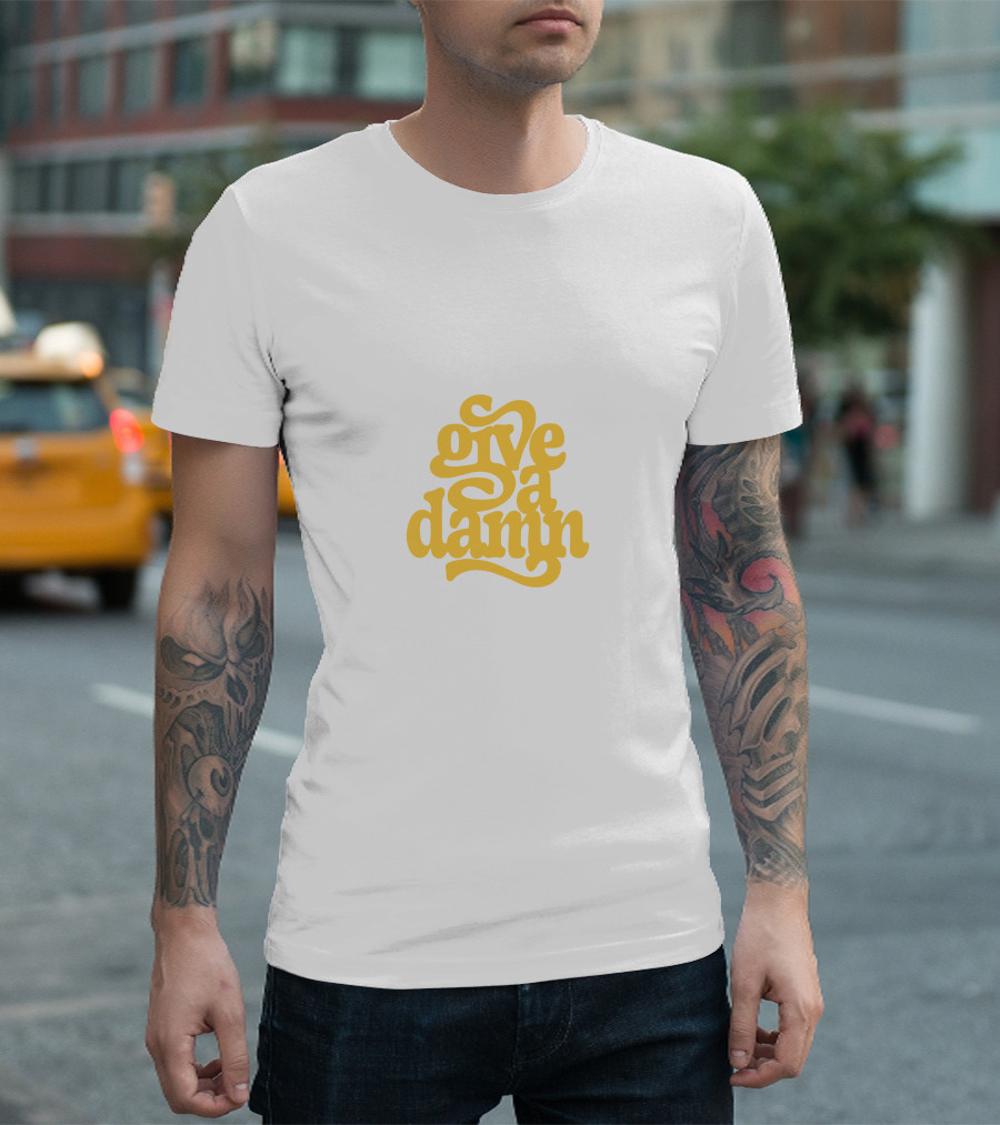 give a damn yellow T-Shirt