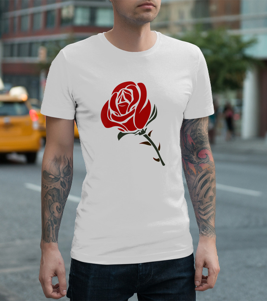 Roze Red Rose Blossom Iconic T-Shirt