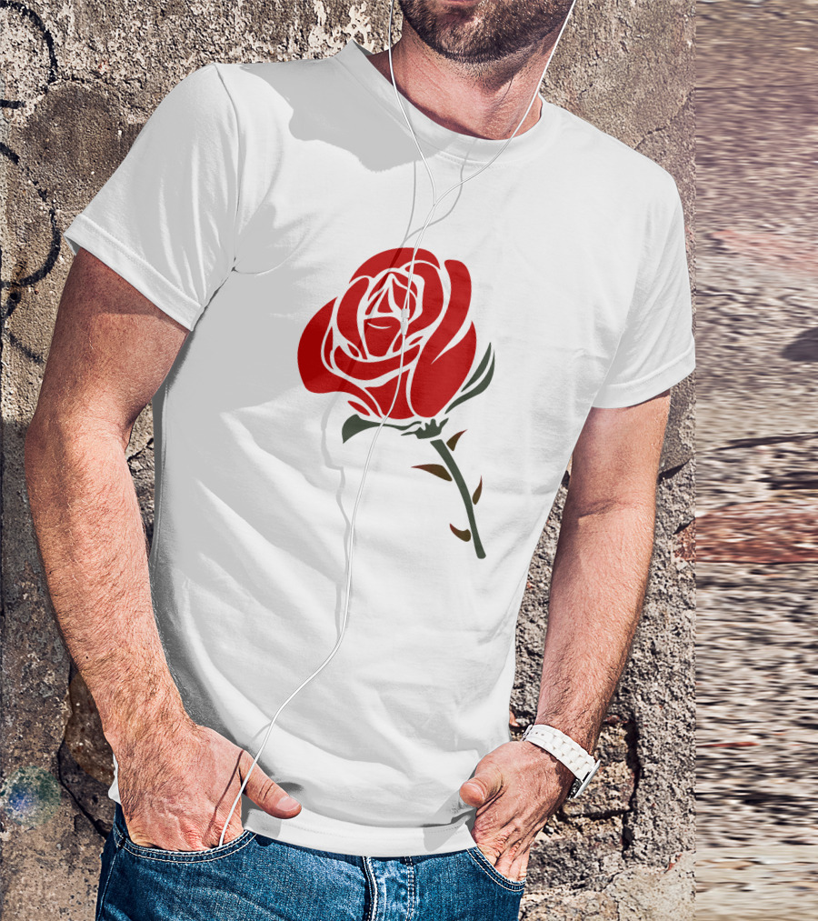 Roze Red Rose Blossom Iconic T-Shirt