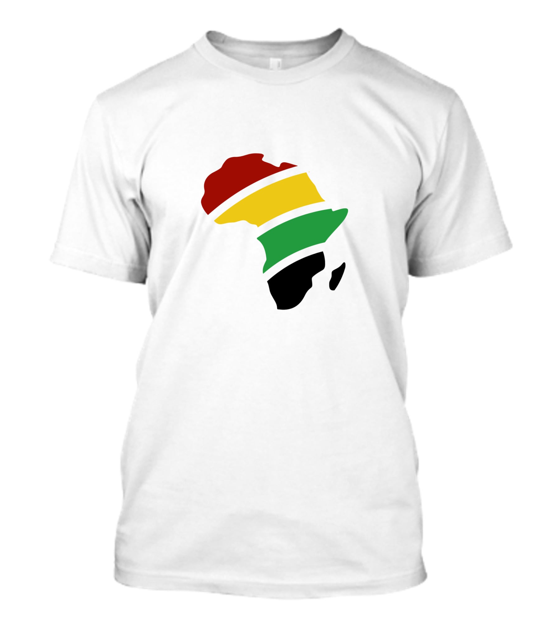 African Map Red Yellow Green Black T-Shirt