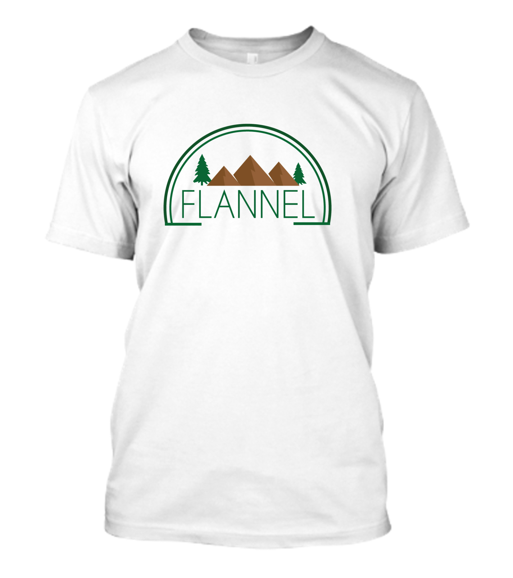 Flannel Mountain Trees Arch T-Shirt