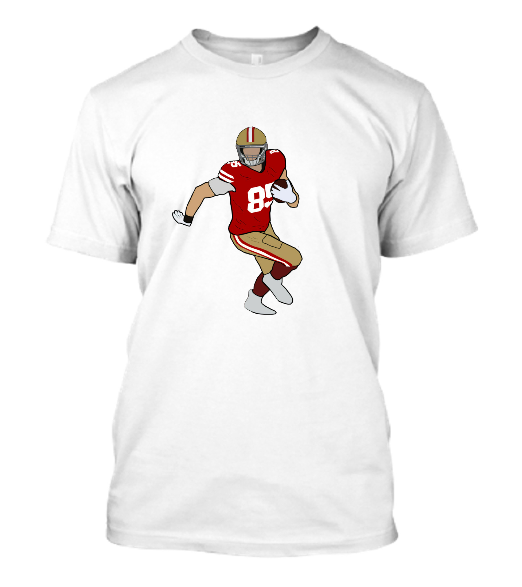 Garoppolo Kittle 85 Football Player Red And Gold Uniform T-Shirt