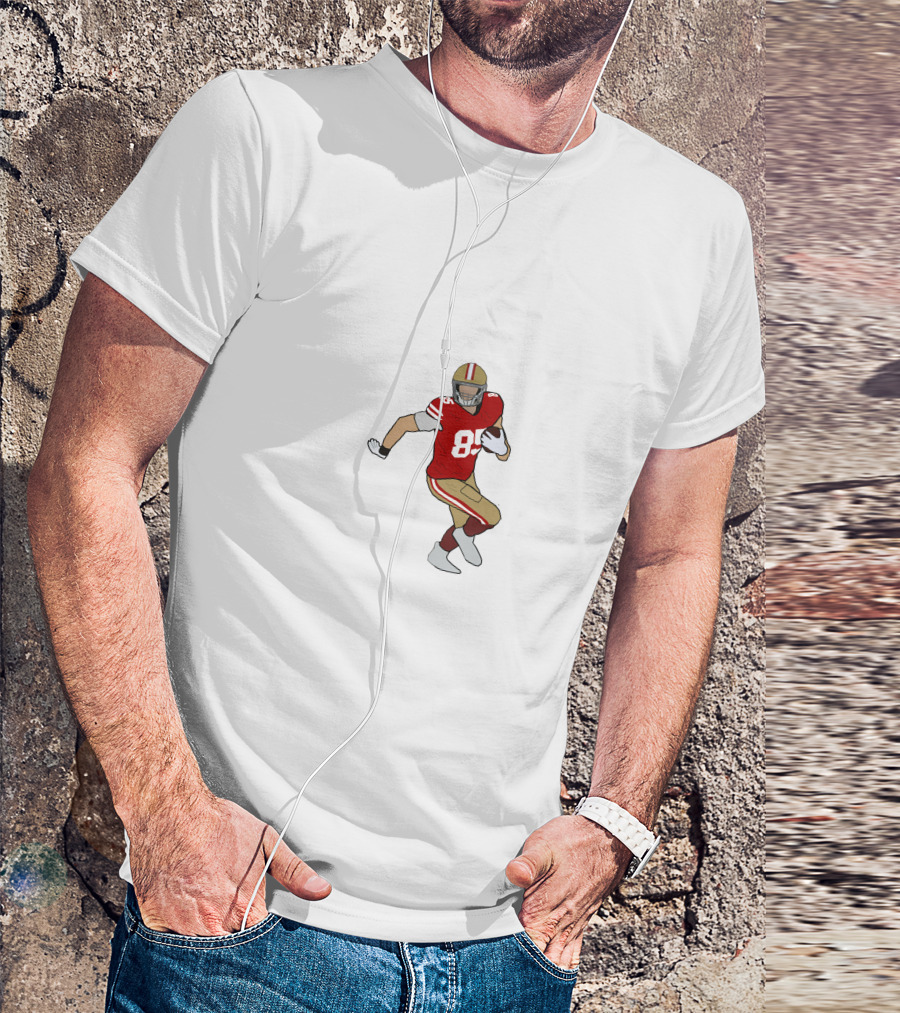Garoppolo Kittle 85 Football Player Red And Gold Uniform T-Shirt