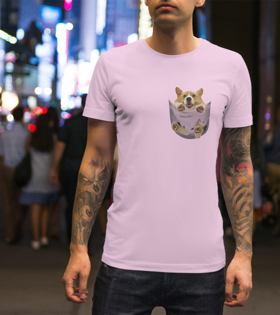 Lovely Corgi Pocket Pal T-Shirt