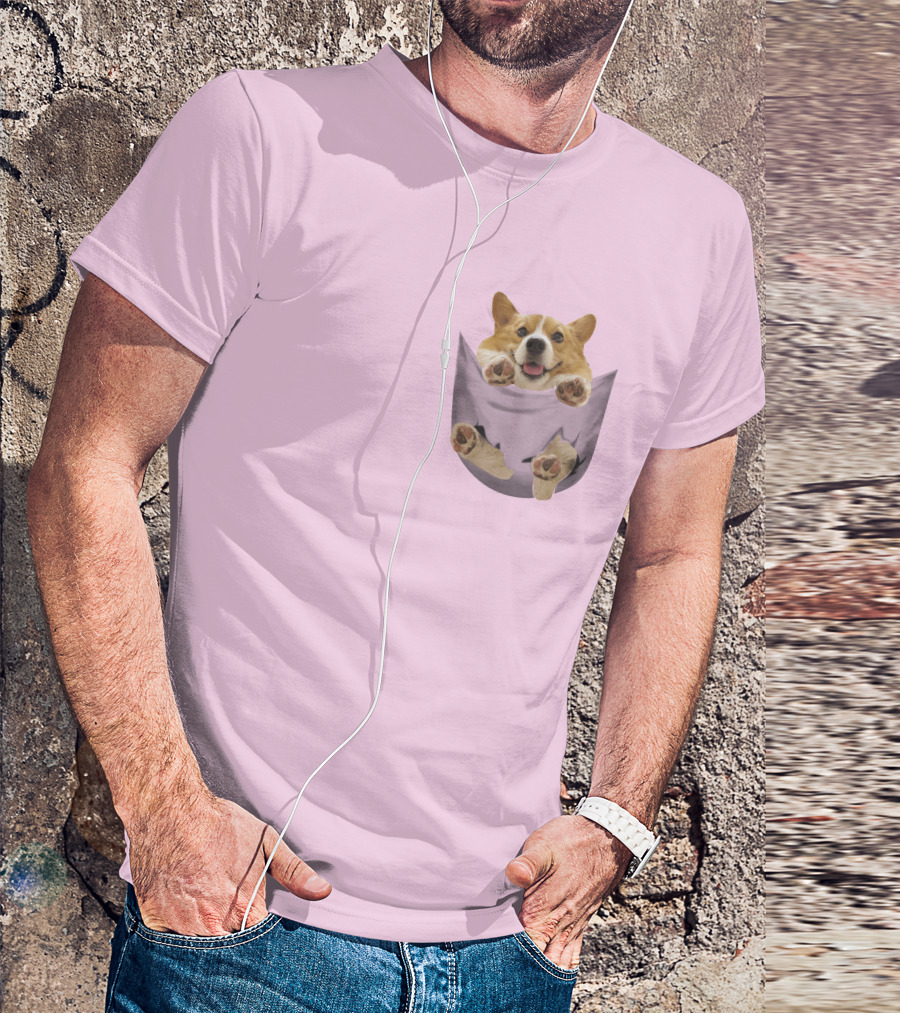 Lovely Corgi Pocket Pal T-Shirt