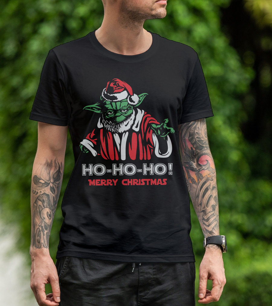 Ho Ho Ho Merry Christmas Yoda T-Shirt
