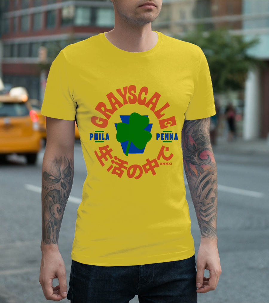 Grayscale Phila Penna Life OMMXI Shamrock T-Shirt