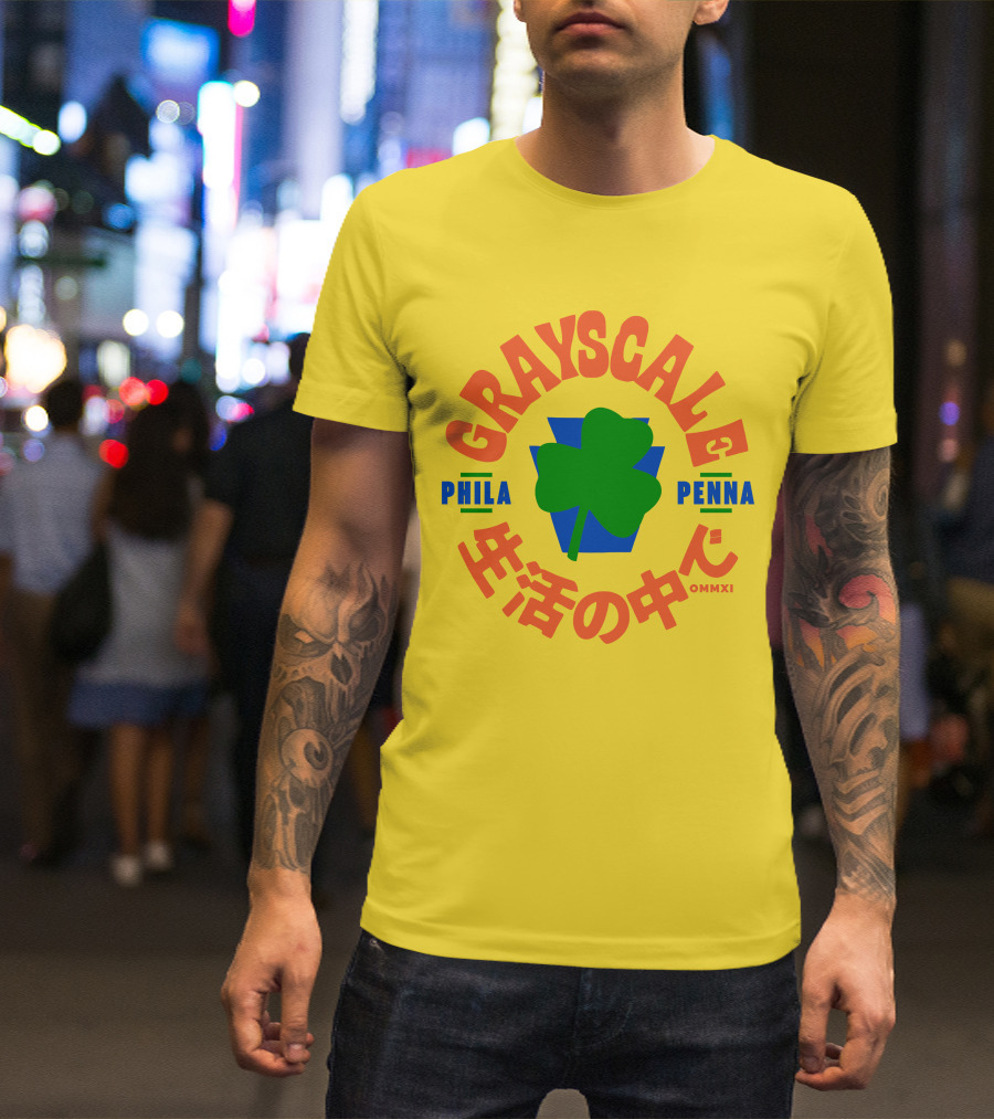 Grayscale Phila Penna Life OMMXI Shamrock T-Shirt
