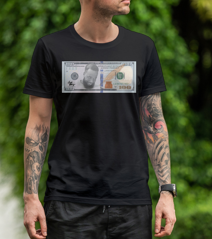 3 Bill Cash Nasty Merch Hundred Dollar Bill Parody With Smiling Face T-Shirt