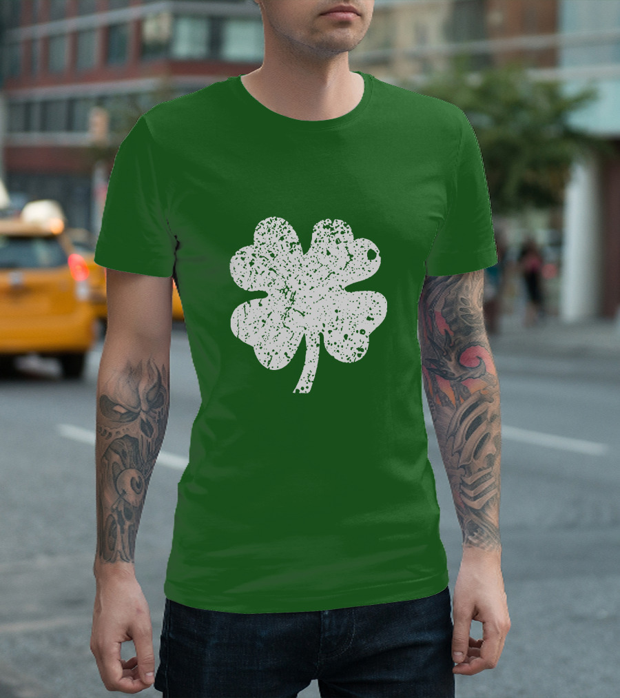 Four Leaf Clover St. Patrick's Day Green Lucky Charm T-Shirt