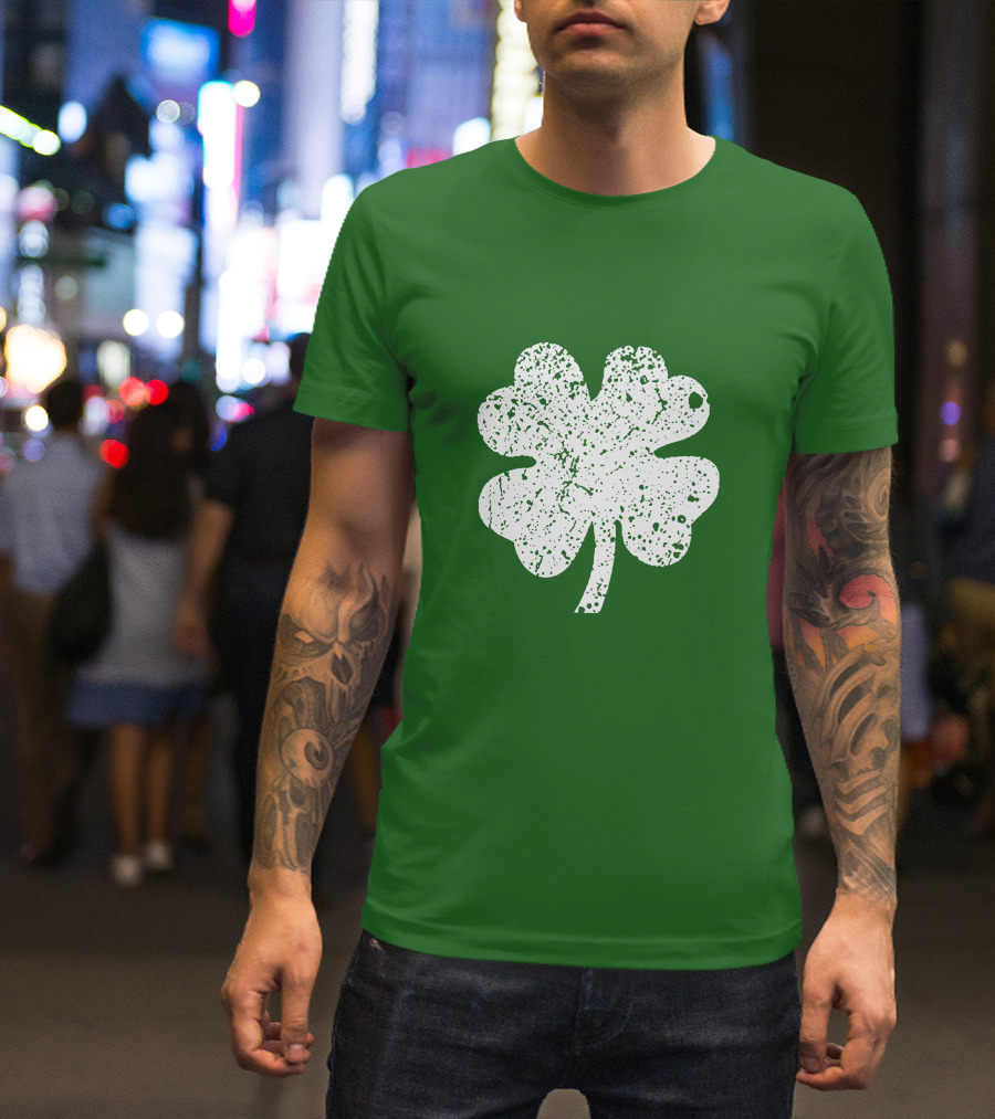 Four Leaf Clover St. Patrick's Day Green Lucky Charm T-Shirt