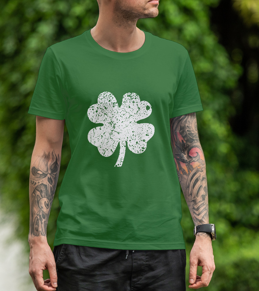 Four Leaf Clover St. Patrick's Day Green Lucky Charm T-Shirt